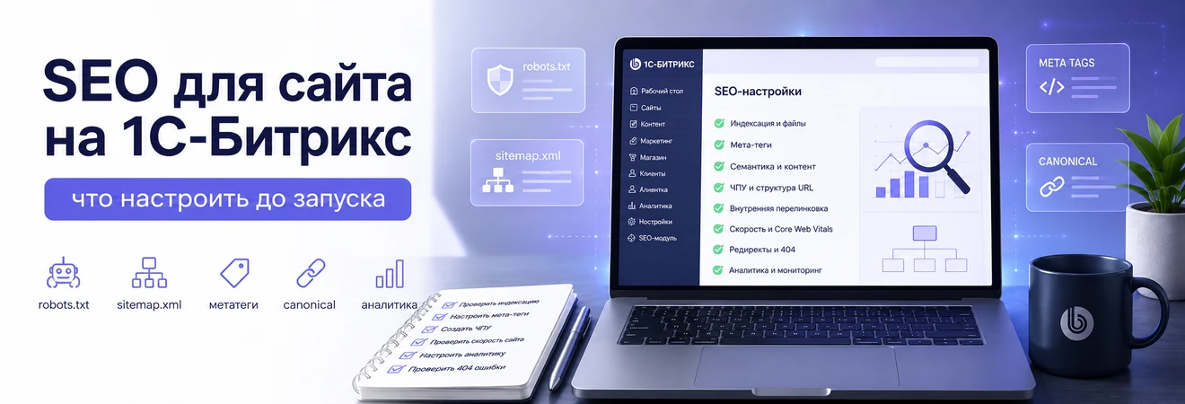 SEO for a 1C-Bitrix website: what to configure before launch